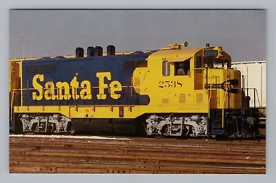 Postcard Santa Fe Train F7 CF7 #2538 GP35 Railroad Track View 1974 • $9.95