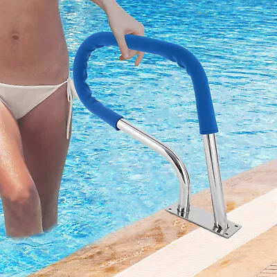 Swimming Pool Hand Rail 304 Stainless Steel Ladder Stair Rail Pool Rail Durable • $71.62