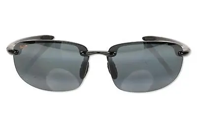 Maui Jim Hookipa Rimless Sunglasses Gloss Black/Neutral Grey Large 303303 • $162.90