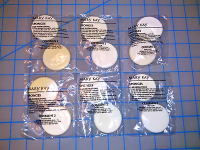Mary Kay Round Sealed 2/Package Cosmetic Sponges Lot 6 Packs = 12 Total • $49.99