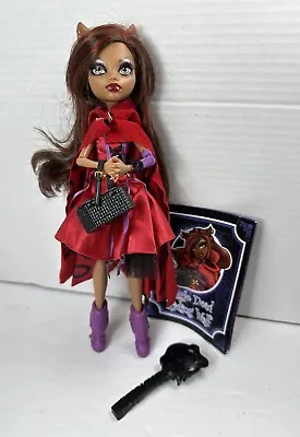 Monster High Scarily Ever After Clawdeen Wolf Little Dead Riding Hood Cape Diary • $79.99