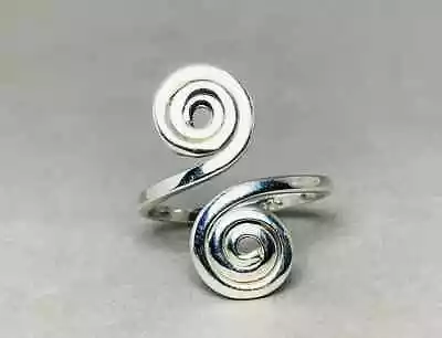 925 Sterling Silver Band& Statement Meditation Ring Handmade Ring All Size -q-81 • $14.14