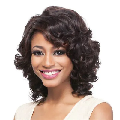 Short Curly Redish Brown Wigs For Black Women Natural Loose Curly Wigs Afro Wigs • $16.91