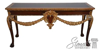 L61319EC: MAITLAND SMITH Georgian Carved & Gold Gilt Mahogany Console Table • $2895