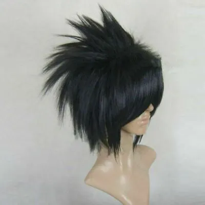 For Cosplay Uchiha Sasuke Black 14'' Short Halloween  Wig Heat Resistant • $15.19