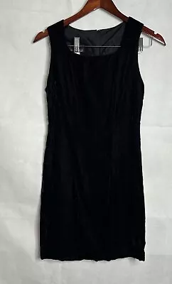 My Michelle Velvet Mini Dress Womens 3 / 4 Black Velvet Vintage Y2K Made In USA • $26.89