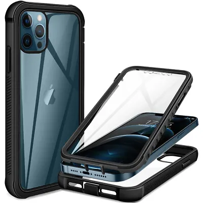£4.95 • Buy Full Body Clear Hybrid Shockproof 360 Case For IPhone 14 Pro Max 12 11 13 XR 8 7
