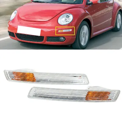Pair For Volkswagen Beetle 2006-2010 Front Bumper Daytime Lamp Turn Signal Light • $31.90
