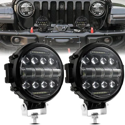 Round 6  LED Work Light Bar Spot Offroad Truck SUV ATV Driving Bumper Fog Pods • $60.79