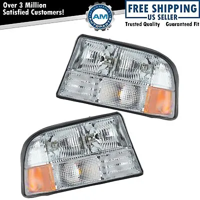 Headlights Headlamps Left LH & Right RH Pair Set For Jimmy S-15 Sonoma Bravada • $100.09