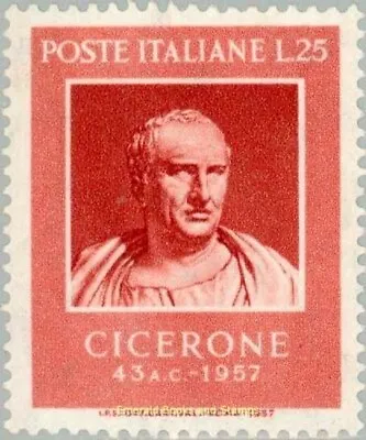 EBS Italy 1957 - Bimillenary Of Cicero - Unificato 821 MNH** • $1.95