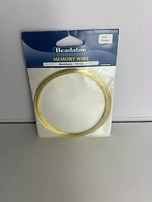 Beadalon Memory Wire Necklace Gold Plated 0.5 Oz / Appx. 18 Coils • £5.99