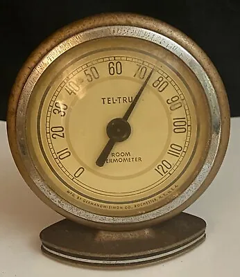 Vintage Art Deco Tel-Tru Tabletop Room Thermometer Germanow-Simon Co. N.Y • $25