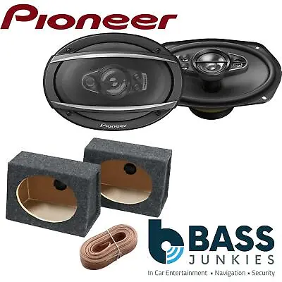 £139.99 • Buy Pionner 6x9  5 Way 1400 Watts A Pair Speakers With Grey 6x9 Boxes And Cable