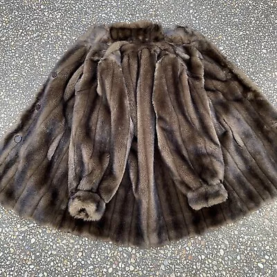 Vintage Tissavel Faux Fur Mink Jacket Coat Size M L • $145