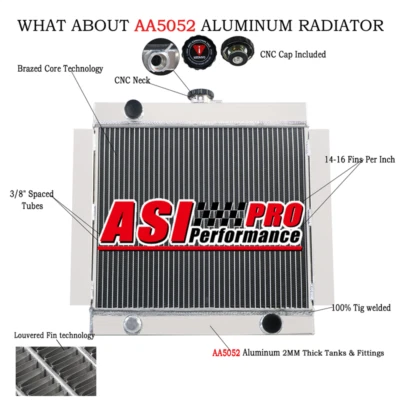 3 Row Core Aluminium Radiator For 1968-1980 Ford Escort Mk1/Mk2 RS2000 MT New • $179