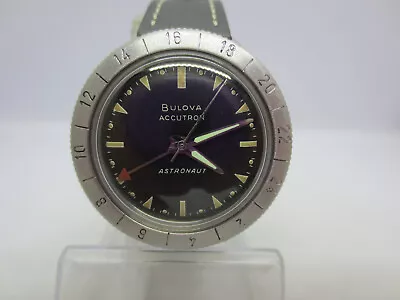 Vintage Bulova Accutron Astronaut Gmt Stainless Steel Tuning Fork Mens Watch • $388