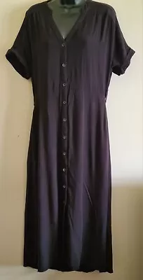 Warehouse Black Bottom Down Long Dress. Size 14. New • £4