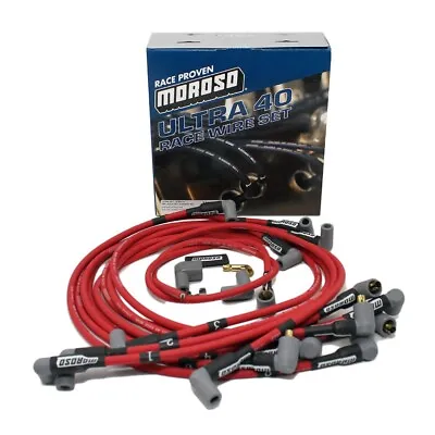 Moroso Ultra 40 Spark Plug Wires Sbc Chevy 350 383 Under Header Hei (red) • $101.99