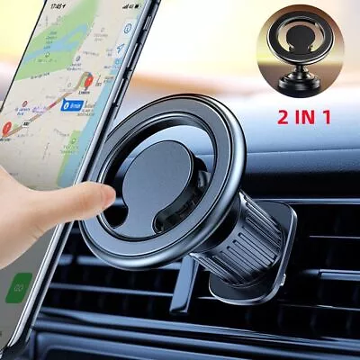 360° Magnetic Universal Mobile In Car Phone Holder Mount Air Vent Stand Cradle • £9.59