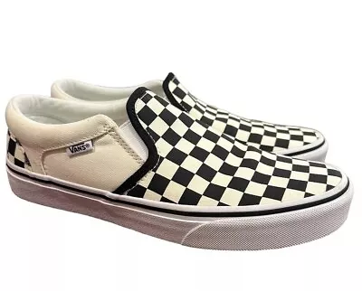 Vans Asher VN000SEQIPD Black Skateboards Shoes Size M8 • $33.94