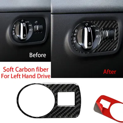 Carbon Fiber Headlight Switch Button Trim For Audi TT 8N 8J MK123 TTRS 2008-2014 • $15.13