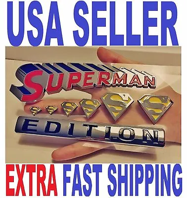 SUPERMAN Edition Emblem Hero TRUCK Plaque DECAL Sign BADGE Ornament FIT ALL CARS • $43.71