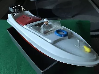 Vintage Model Outboard Motor Boat West German Tin Plate And Plastic. GWO  • $111.90