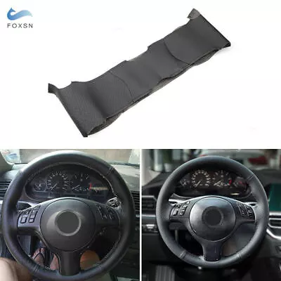 Black Steering Wheel Cover Wrap For BMW M Sport E46 330i E39 540i 525i 530i M3 • $10.69