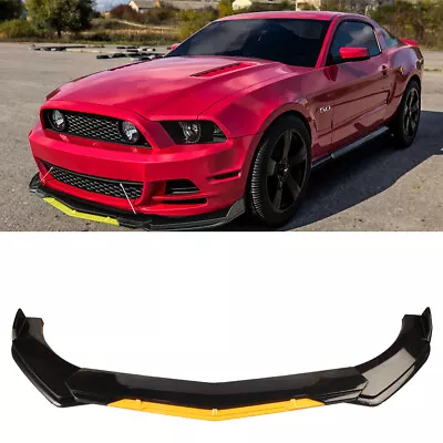 For Ford Mustang GT Front Bumper Lip Spoiler Splitter Diffuser Black Yellow • $52.25