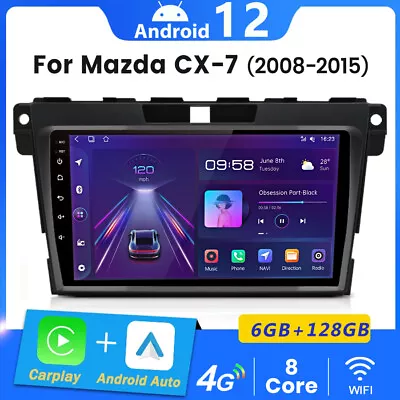 9  Android 12 Car Radio GPS Wifi Stereo 6+128GB For Mazda CX-7 2008-15+4G Dongle • $269.99