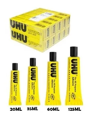 Uhu All Purpose Adhesive Glue 20ml / 35ml / 60 Ml / 125 Ml Strong Clear • £32.95