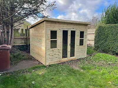 10x8 SUMMER HOUSE GARDEN ROOM HEAVY DUTY TANALISED GARDEN OFFICE STORAGE SHED . • £1540