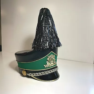 Vintage Demoulin Shako Marching Band Uniform Hat Green & Black (Halloween)  E58 • $39.99