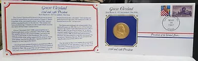 The Presidential Medals Cover Collection Grover Cleveland 24th President Stamp • $6.43