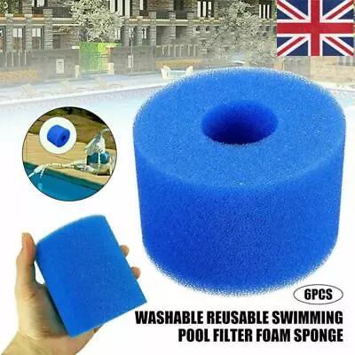 6/12PCS Washable Foam Filter For Bio VI / All Lay-Z-Spa Models / Intex S1 Sponge • £6.29