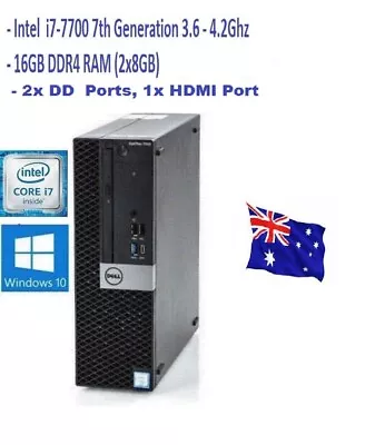 $295 • Buy Dell OptiPlex 7050 SFF PC I7-7700 3.6GHz 16GB RAM 1TB HDD Win 10 Pro HDMI Port