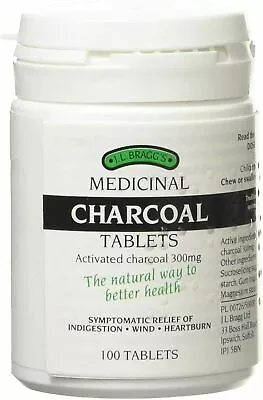 Bragg's Medicinal Charcoal - 100 Tablets • £7.80