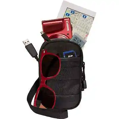 Canon Compact Digital Camera Bag Case Shoulder Strap Zipped Pocket PowerShot New • £8.79