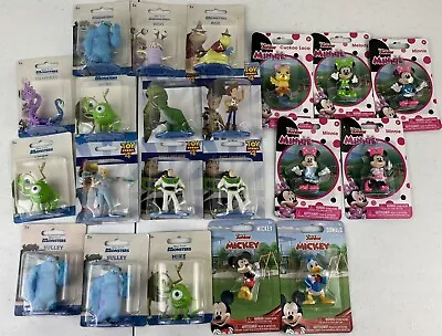 Lot Of 21 Walt Disney 2” Figures Mickey & Minnie Mouse Monster’s Inc Toy Story 4 • $19.95