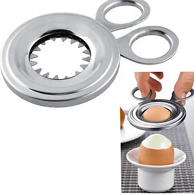 Egg Cutter Stainless Steel Boiled Egg Topper Egg Opener Kitchen Gadget Too-ca • $3.59