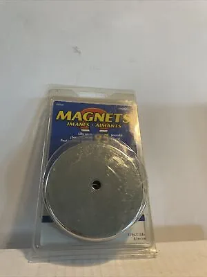 Master Magnetics 07223 Heavy Duty Magnetic Base Nickel Plated 3.19  Dia 95 Lbs • $19.46