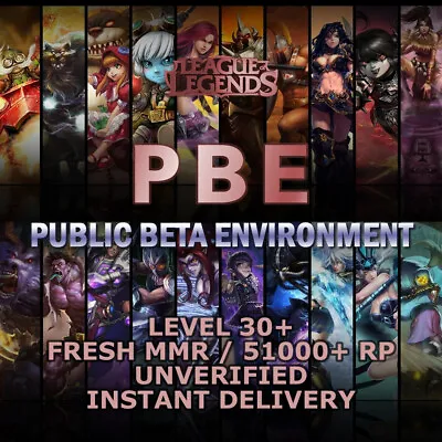 $5.99 • Buy League Of Legends PBE 🏆 100,000 RP FREE 🏆 ALL CHAMPIONS SKINS ✔️ LOL