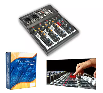 MAXTOMARS M4 4Channel Mixer USB Input Mic-Line Professional Audio Mixing Console • $44.99