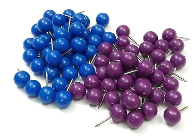 New 80 Round Push Pins 40 Dark Blue & 40 Purple 3/8  Diameter Map • $7.49