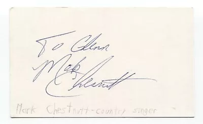 Mark Chesnutt Signed 3x5 Index Card Autographed Signature • $45