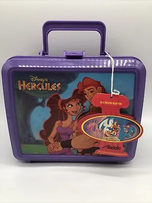 Disney Hercules/Megara Purple Lunch Box With Thermos Aladdin Vintage 90’s NWT • $99.99