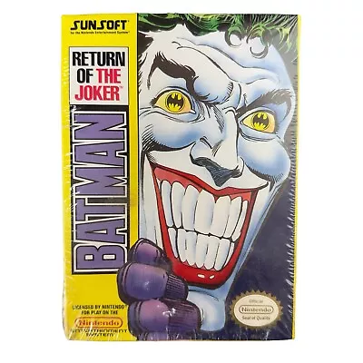 NEW Batman Return Of The Joker Nintendo Game 1991 SUNSOFT NES SEALED - READ • $995