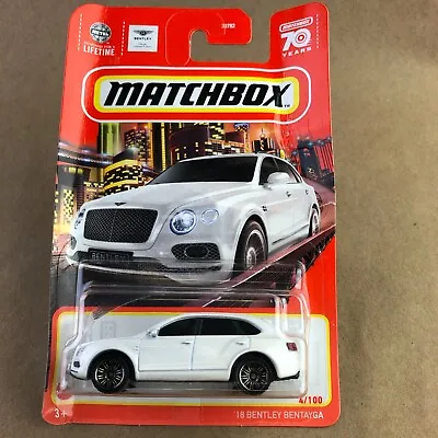 2023 Matchbox 18 Bentley Bentayga White 4/100 1:64 Scale Diecast Car 70 Years • $1.99