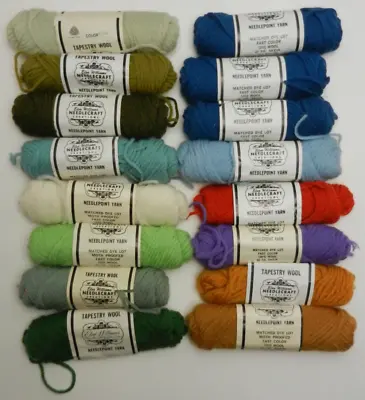 Lot Of 16 Full & Partial Skeins Of Elsa Williams Tapestry Wool Needlepoint Yarn • $29.99